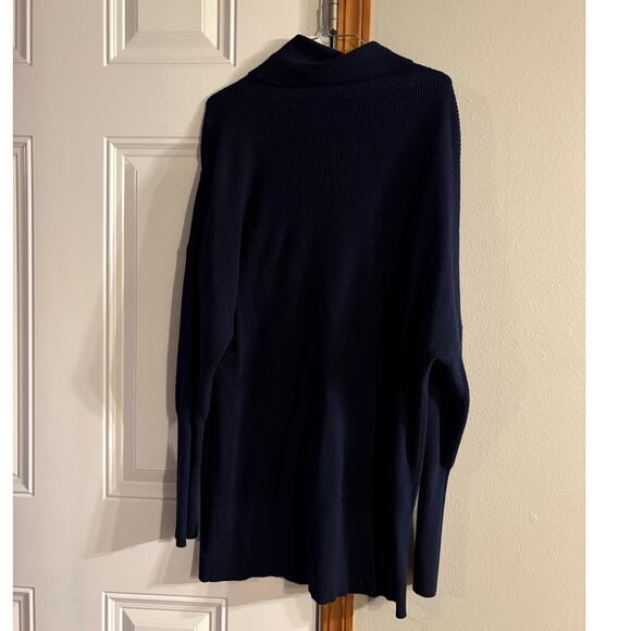 Loft navy blue cowl neck tunic sweater size XL - Picture 3 of 3